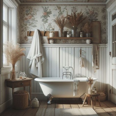 15 Enchanting Cottagecore Bathroom Ideas for Rustic Charm — Lord Decor Rustical Bathroom Ideas, Cottagecore Farmhouse Bathroom, Cottage Bathroom Flooring Ideas, Bathroom English Cottage, Cottage Bathroom Ideas Farmhouse, Old Fashioned Bathroom Ideas, Vintage Cottage Bathroom Ideas, Vintage Cottage Bathroom, English Cottage Bathroom Ideas