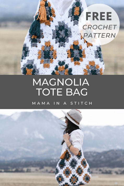 Crocheted Bag Free Pattern, Newest Crochet Patterns Free, Granny Square Bag Crochet Pattern, Square Bag Crochet Pattern, Granny Square Bag Crochet, Square Bag Crochet, Sac Granny Square, Tote Crochet, Bag Crochet Pattern