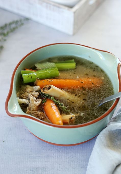 Lamb Bone Broth made simply in your slow cooker or on the stove top. Lamb Bone Broth Recipe, Lamb Stock Recipe, Lamb Bone Broth, Lamb Broth, Lamb Stock, Leftover Roast Lamb, Slow Roasted Lamb Shoulder, Lamb Shoulder Roast, Chicken Panini Recipes