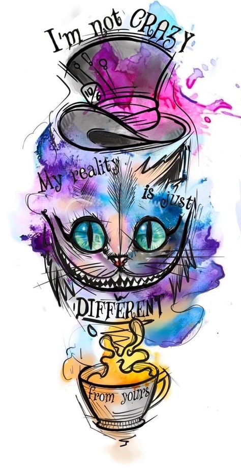 Chesire Cat Smile Tattoos, Alice In Wonderland Cat Drawing, Ballon Dog Tattoo, Chesire Cat Drawings, Alice In Wonderland Symbols, Alice In Wonderland Tattoo Ideas Sketches, Lsd Tattoo Ideas, Cat In Alice In Wonderland, Drawing Alice In Wonderland