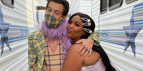 Grammys 2021: Harry Styles and Lizzo Reunite Backstage | PEOPLE.com Harry Styles And Lizzo, Solo Performance, Blue Ivy, Brit Awards, Concert Series, Song One, Grammy Awards, Beyonce, Celebrity News