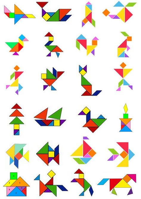 Tangram Activities, Shape Sorting Activities, Tangram Patterns, Tangram Puzzles, Math Art, Sorting Activities, Kids Corner, Quiet Book, Pattern Blocks