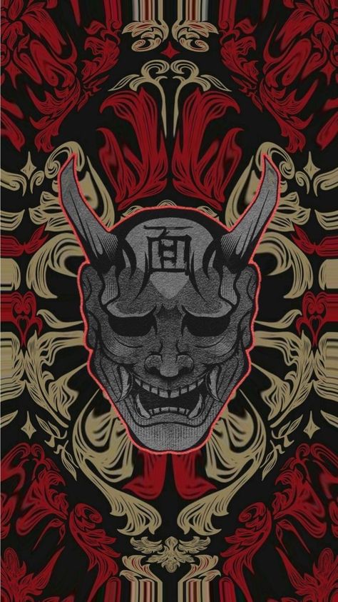 Oni Wallpaper, Iphone Wallpaper Japan, Oni Art, Japanese Art Samurai, Japanese Wallpaper Iphone, Samurai Wallpaper, Japanese Pop Art, Samurai Artwork, Cool Car Drawings