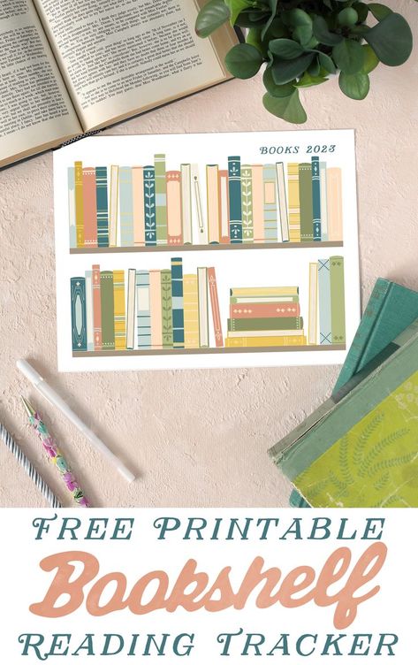 This is such a fun way to keep track of the books you read this year with this printable reading log that looks like a bookshelf. Write the name of each book you finish on a book. If you fill up all the books, there's a second page you can print. Love this reading tracker! #booklover #freeprintable Reading Log Bookmark Free Printable, Book Tracker Bookmark Free Printable, Printable Book Tracker, Printable Reading Tracker, Modern Homemaking, Homemaking Binder, Happy Planner Free Printable, Log Ideas, Reading Log Printable