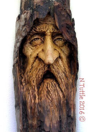 Wizard Carving, Wood Spirit Carving, Tree Carvings, Wood Carving Art Sculpture, Wood Carving Faces, Hand Carved Walking Sticks, Dremel Carving, Simple Wood Carving, Wood Carving For Beginners