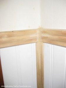 Beadboard Trim Ideas, Beadboard Chair Rail, Rustic Murphy Beds, Installing Beadboard Panels, Installing Beadboard, Chair Rail Ideas, Beadboard Ideas, Beadboard Trim, Bathroom Wall Decor Diy