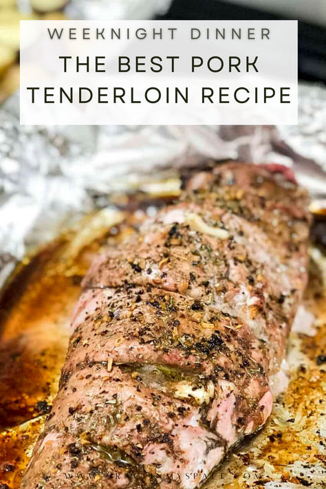 The best pork tenderloin recipe is one that is simple, quick, flavorful and tender! Learn how to get this easy weeknight meal on the table in under 40 minutes. | Pork tenderloin recipes | Pork tenderloin recipe in oven | Pork tenderloin recipes oven Pork Tenderloin Oven Cook Time, Bake Pork Tenderloin Oven, Recipe Pork Tenderloin, Pork Tenderloin Recipes In Oven Easy Simple, Easy Pork Tenderloin Recipes Crockpot, Oven Pork Tenderloin Recipes, Tender Pork Loin Recipes, Keto Pork Tenderloin Recipes, Best Way To Cook Pork Tenderloin