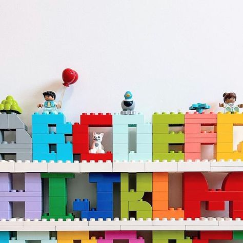 Polina V. on Instagram: "Duplo Creations 23 / Duplo Alphabet  🔤 ABCDEFG…  🧱 … next time won’t you build with me?  #lego #legoduplo #duplo #duplobricks #legobricks #duplocreations #duploideas #playroom #legoplayroom #toys #toyphotography #legophotography #learningthroughplay #creativeplay #funwithkids #alphabet #knowyourabc #afol #sundayfunday" Duplo Organization, Duplo Creations, Lego Duplo Ideas, Duplo Storage, Duplo Animals, Lego Playroom, Lego Tray, Duplo Ideas, Lego Duplo Town