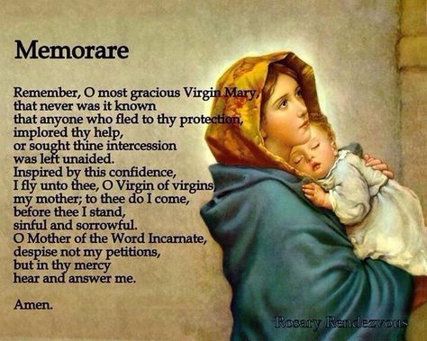 Memorare- my Favorite! The Memorare, Memorare Prayer, Litany Of The Saints, Divine Mercy Chaplet, Our Father Who Art In Heaven, Our Father Prayer, Novena Prayers, Inspirational Verses, Prayer Times