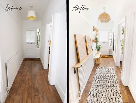 Hallway Ideas Bungalow, Small Hallway Ideas Entrance Halls Narrow, Narrow Hallway Decorating Entrance, Hallway Inspiration Narrow, Small Entry Hallway Ideas, Hallway Ideas Small Narrow, Long Hallway Decorating Narrow, Long Hallway Decorating, Long Narrow Hallway Decorating