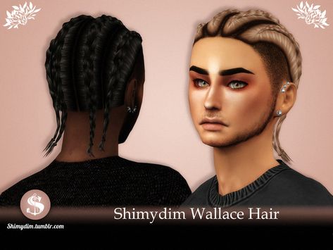 Sims 4 Hairstyles, Cornrows Men, 4 Hairstyles, Sims 4 Male Clothes, Mod Hair, 4 Braids, Cornrow Braids, Braids For Boys, Pelo Sims