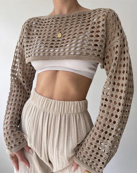 Crochet A Crop Top, Quick Easy Crochet, Crochet Blouse Free Pattern, Knit Dress Pattern, Crochet Festival, Crochet Shrug Pattern, Crochet Crop Top Pattern, Modern Crochet Patterns, Quick Crochet Patterns