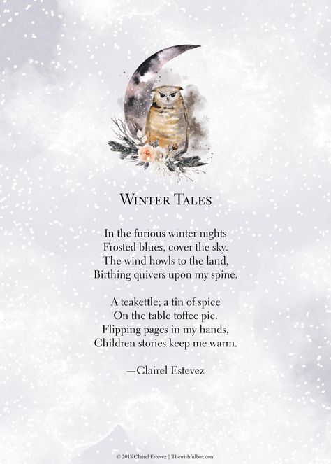 Winter Poetry Aesthetic, Winter Verses, Winters Tale Quotes, Winter Poems For Kids, January Poem, Best Short Poems, Xmas Poems, Literature Words, Winter Poetry