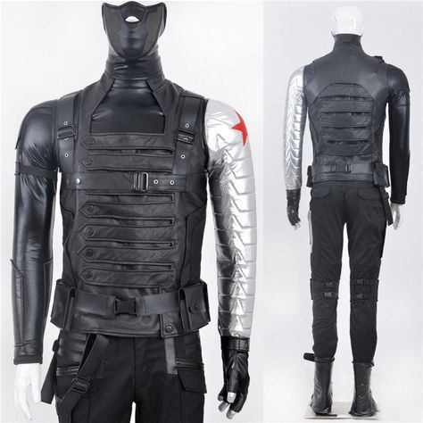 Bucky Cosplay, Bucky Barnes Cosplay, Winter Soldier Costume, Winter Soldier Cosplay, Armadura Cosplay, Soldier Costume, Captain America The Winter Soldier, Warrior Costume, Marvel Clothes