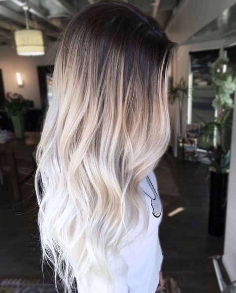 Balayage - 9 Beach Hairstyles To Try On Your Holiday Hair Sign, Dark Ombre Hair, Blonde Hair With Roots, Icy Blonde Hair, Beauty Advisor, Brown Ombre Hair, Ombre Hair Blonde, Dark Roots Blonde Hair, Icy Blonde