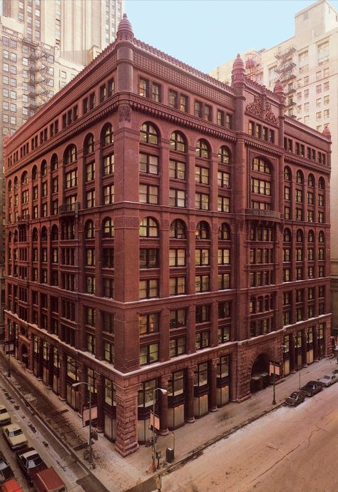 The Rookery, Chicago | Rookery Building, Chicago Chicago School, Chicago History, Chicago Travel, Famous Buildings, Chicago Architecture, Interesting Buildings, Urban Architecture, White City, The Windy City