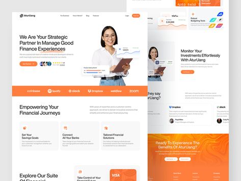 AturUang - Finance Landing Page by Fakhri Naufal for Kretya on Dribbble Finance Landing Page, Budgeting Tools, Landing Page Design, Financial Planning, Page Design, Landing Page, Global Community, Creative Professional, Budgeting