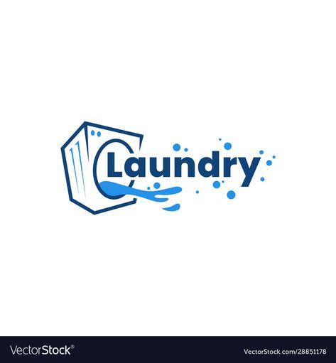 Laundry Shop Logo, Laundry Service Logo, Laundry Logo Design Ideas, Laundry Logo Design, Logo Laundry, Laundry Service Business, Cricut Monogram Font, Laundromat Business, Aqua Logo