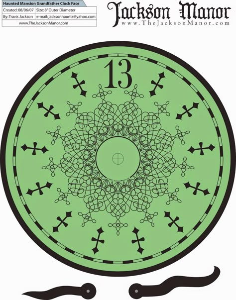 DISNEY PRINTABLE HAUNTED MANSION CLOCK FACE Double Click Photo once you are on the source page right click photo of clock face then click save and save to your desktop clock face is large enough for a life sized Haunted Mansion Clock 13 Hour Clock, Haunted Mansion Clock, Haunted Mansion Decor, Halloween Clock, Haunted Mansion Halloween, Haunted Mansion Disneyland, Disney Printables, Haunted Dollhouse, Nightmare Before Christmas Halloween