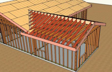 Sloping Roof, Bedroom Addition, Garage Addition, Porch Addition, Addition Ideas, Building A Porch, Porch Roof, Patio Covers, Roof Trusses