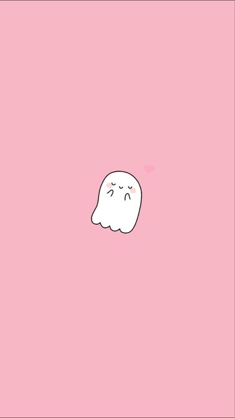 Cute Ghost Phone Wallpaper, Pink Ghost Aesthetic, Pink Ghost Wallpaper, Cute Ghost Wallpaper, Boo Wallpaper, Blush Pink Wallpaper, Ghost Cute, Pink Ghost, Fairy Wallpaper