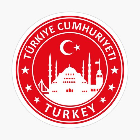 Get my art printed on awesome products. Support me at Redbubble #RBandME: https://www.redbubble.com/i/sticker/Turkey-by-Alma-Studio/131239474.EJUG5?asc=u Trip Stickers, Turkey Stickers, Flag Of Turkey, Bottles Decoration Wedding, Turkey Trip, Turkey Flag, Turkey Design, Best Ads, Turkey Colors