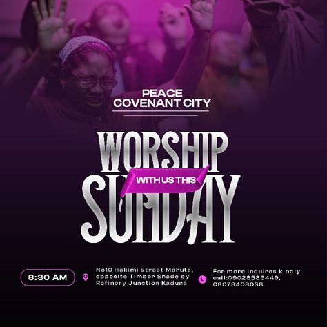 Church Invitation Flyer, Worship With Us Flyer Design, Worship Poster Design, Church Flyers Design, Church Flyer Design Templates, Church Conference Flyer Design, Worship Flyer Design, Worship Poster, Worship Flyer