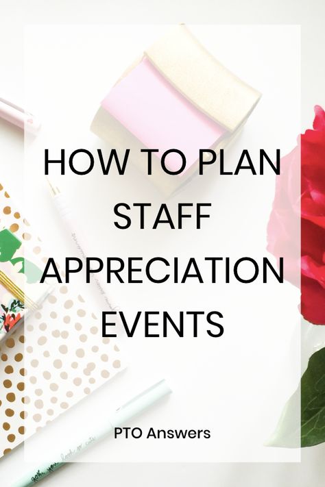 Is the thought of planning a staff appreciation or teacher appreciation event completely overwhelming? Watch this video to get the step by step process for planning an appreciation event they'll love! Great advice for PTO and PTA staff appreciation chairs! Nursing Gifts, Pta Ideas, Pto Ideas, School Pto, Pinning Ceremony, Staff Motivation, Employee Retention, Appreciation Ideas, A Staff