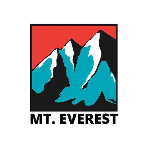 Everest Illustration, Everest Tattoo, Owl Eyes Logo, Gunung Everest, Japanese Demon Mask, Blue Marlin Fish, Illustrator Ideas, Sushi Logo, Robot Logo