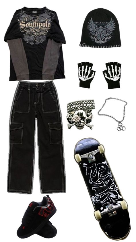 #skaterboy #2000 2000s Alt Fashion, Skater Outfit, Skater Outfits, Alt Outfits, Aesthetic Grunge Outfit, Practice Outfits, Skater Boy, Mens Outfit Inspiration, The 2000s