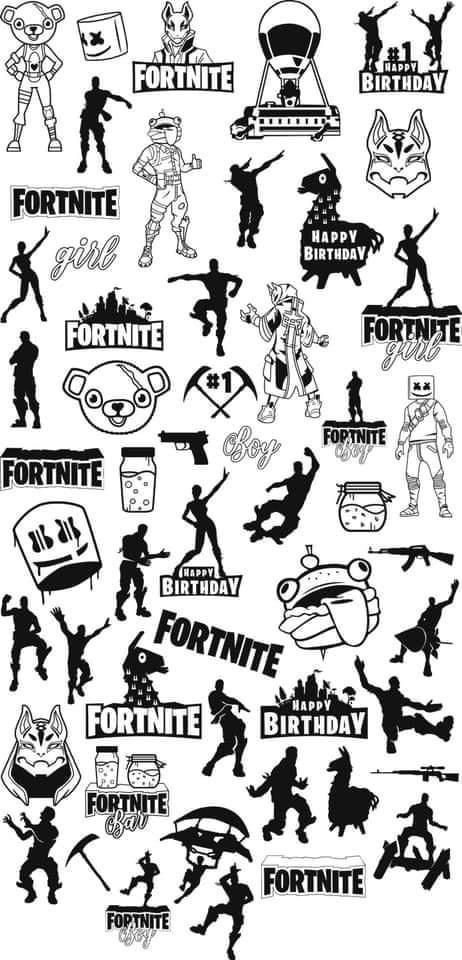 Fortnite Silhouette, Fortnite Room, Fortnite Svg, Fort Nite, Fortnite Wallpaper, Funny Happy Birthday Images, Create Stickers, Cricut Svg Files Free, Best Gaming Wallpapers