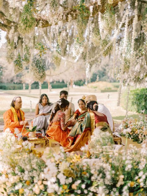 Indian Beach Wedding, Indian Wedding Aesthetic, Indian Ceremony, Indian Engagement, Dream Marriage, Middleton Place, Wedding Entrance Decor, Telugu Wedding, Desi Wedding Decor