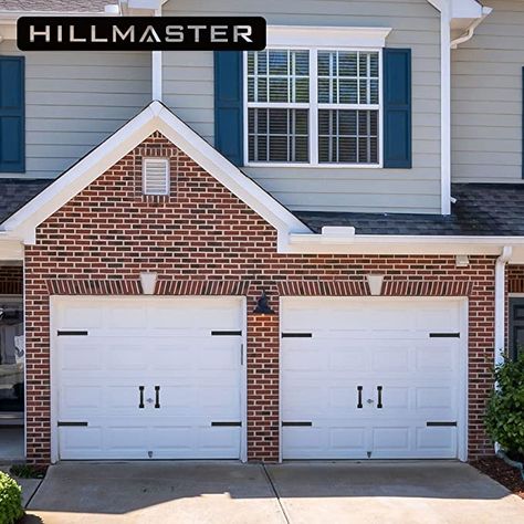 HILLMASTER Garage Door Magnetic Decorative Hardware, 6 Pieces Rectangle Garage Door Magnets Accents Curb Appeal Faux Hinges and Handles Garage Door Decor Hardware Kit, Black(4 Hinges+2 Handles) - - Amazon.com Magnetic Garage Door Hardware, Garage Door Decorative Hardware, Black Garage Door, Garage Door Handles, Garage Door Hinges, Garage Door Hardware, Garage Door Decor, Carriage Doors, Rustic Hardware