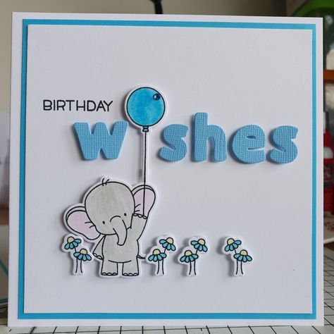 Mft Adorable Elephants, Elephant Cards Handmade, Mirror Writing, Adorable Elephants, Elephant Cards, Happy Birthday Illustration, Card Artwork, Mama Elephant Stamps, Card Sketches Templates