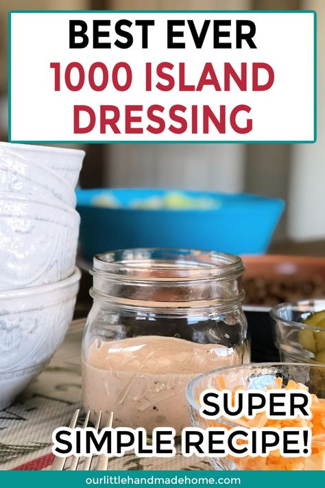 1000 Island Dressing Recipe, Homemade Thousand Island Dressing, 1000 Island, Salad Dressing Recipes Healthy, Homemade Sauce Recipes, Thousand Island, Thousand Island Dressing, Salad Dressing Recipes Homemade, Homemade Condiments