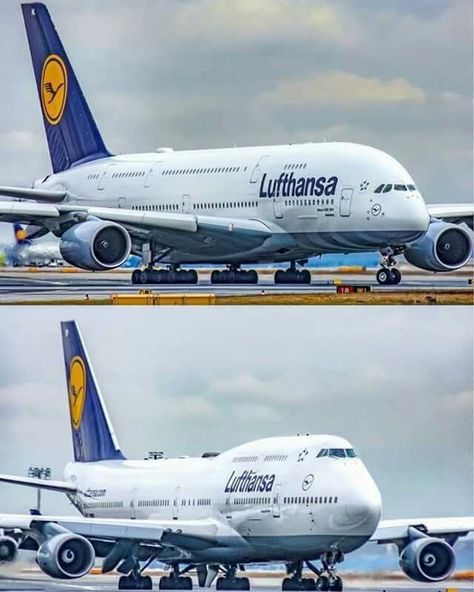 Airbus A380 Vs Boeing 747, Jets Privés De Luxe, 747 Airplane, Jet Privé, Commercial Plane, Airplane Wallpaper, Luxury Private Jets, Airplane Flying, Jumbo Jet