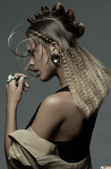 White Girl Cornrows, College Hairstyles, Big Blonde Hair, Avant Garde Hair, Hair Photography, Editorial Hair, Punk Hair, Trendy Hair Color, Hair Shows