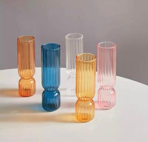 Nordic Style Glass Vases – April Blossom Co Tower Vase, Colored Glass Vases, Small Glass Vases, Living Room Ornaments, Elegant Vases, Flower Vase Arrangements, Glass Flower Vases, Fresh Flowers Arrangements, Home Decor Color