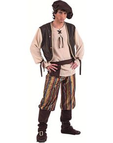 Medieval Tavern Man Adult Costume Peasant Outfit, Cottagecore Fashion Male, Peasant Costume, Medieval Peasant, Frozen Costume, The Addams Family, Edward Scissorhands, Superman Wonder Woman, Cottagecore Fashion