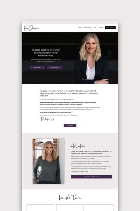 Coach Website Design, Personal Website Design, Home Page Design, Website Design Inspiration Business, Website Design Portfolio, Executive Coach, Coach Website, Professional Website Design, Portfolio Website Design