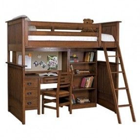 bunk bed with student desk stickley childrens furniture Coolest Beds, Cheap Bunk Beds, Bunk Beds Small Room, Bunk Beds For Boys Room, Cheap Beds, A Loft Bed, Loft Bed With Desk, Stickley Furniture, Modern Bunk Beds