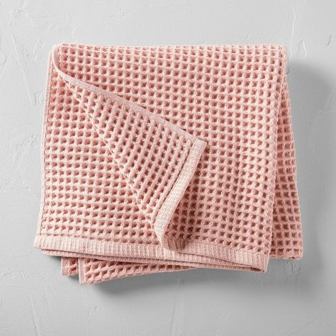 Waffle Bath Towel Pink - Casaluna™ : Target Target Towels Bath, Casaluna Bath Towels, Target Bath Towels, Waffle Bath Towel, Cute Bathroom Towels, Pink Bathroom Towels, Cute Bath Towels, Towel Aesthetic, Cute Towels