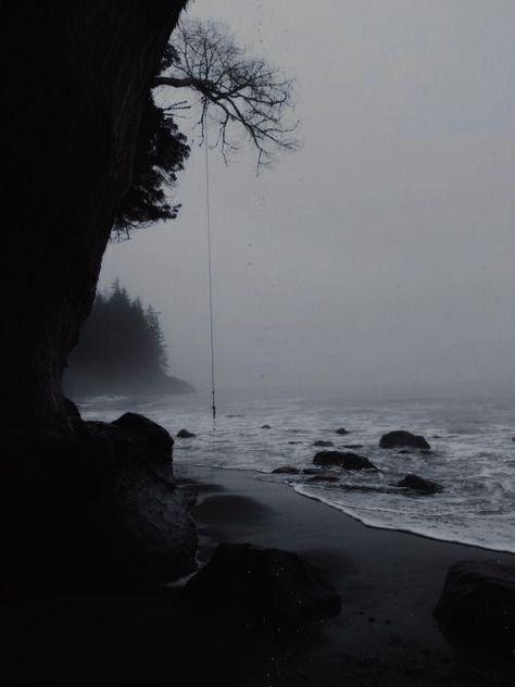 Dark Gothic Romance Aesthetic, Haunted Lake Aesthetic, Spooky Beach Aesthetic, Coastal Gothic Aesthetic, Gothic Beach Aesthetic, Dark Coastal Aesthetic, Gloomy Scenery, Coastal Gothic, Logan Core