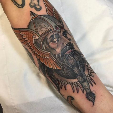 Norse Tattoos, Odin Tattoo, Traditional Viking Tattoos, Traditional Tattoo Woman, Valkyrie Tattoo, Tattoo Meanings, Traditional Tattoo Sleeve, Norse Tattoo, Fire Tattoo