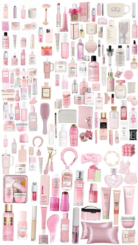 #pink#pink#pink#pink#pink#pink#pink#pink#pink#pink#pink#pink#pinkaesthetic My Pink Wishlist, Pretty Lists Ideas, Pink Stocking Stuffers, Coquette Wishlist Ideas, Wishlist Journal, Pink Gift Basket Ideas, Birthday Wishlist Ideas, Teen Christmas Wishlist, Makeup Gifts Basket