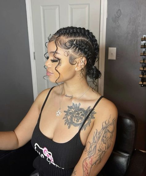 Feed In Braids Hairstyles, Braided Cornrow Hairstyles, Braids Hairstyles Pictures, Cute Box Braids Hairstyles, Quick Braided Hairstyles, Feed In Braid, Protective Hairstyles Braids, Pretty Braided Hairstyles, Braids With Curls