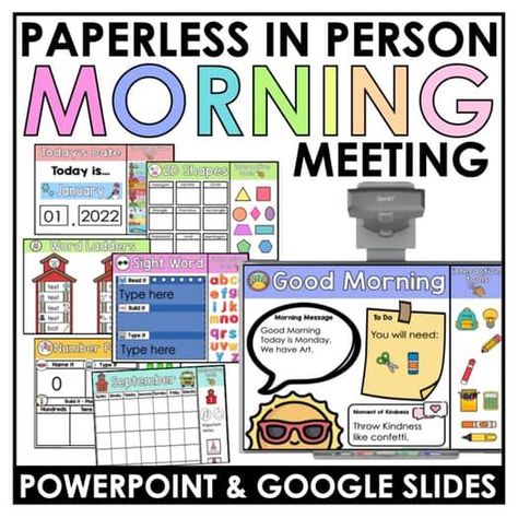 Make a Morning Meeting Digital Calendar

Use Google Slides or PowerPoint to create a digital calendar for your morning meetings. Add the date, time, and meeting agenda, and share the calendar with your team so everyone is on the same Kindergarten Morning Meeting, Morning Meeting Slides, 2024 Classroom, Word Ladders, Interactive Calendar, Dream Classroom, Self Contained Classroom, Morning Meetings, Communication Board