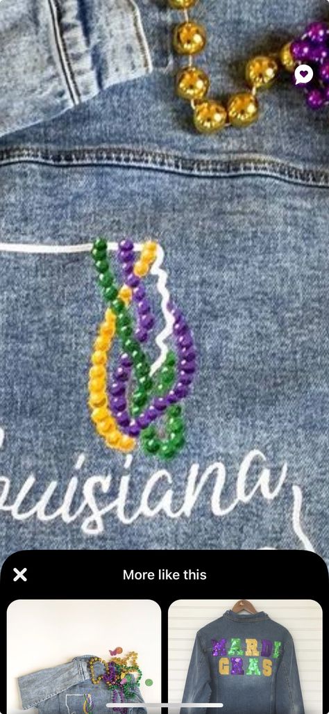 Painted Denim, Blue Jean Jacket, Blue Jean, Mardi Gras, Jean Jacket, Blue Jeans, Outfit Inspo, Blue