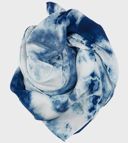 Gorgeous. :: Paper Clouds Indigo Silk Scarf by Stephanie Podasca Paper Clouds, Boho Life, Value Investing, Painted Scarf, Creative Lifestyle, Dressed To The Nines, Scarf Women, Accessories Handmade, Style Profile