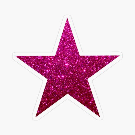 Get my art printed on awesome products. Support me at Redbubble #RBandME: https://www.redbubble.com/i/sticker/Crimson-Glittering-Star-Beautiful-by-oxoxoxo/62386915.O9UDB?asc=u Black Pink Cake Topper Printable Star, Barbie Stars Cake Topper Printable, Barbie Topper, Sour Stickers, Diary Background, Bts Craft, Barbie Png, Barbie Decorations, Barbie Star